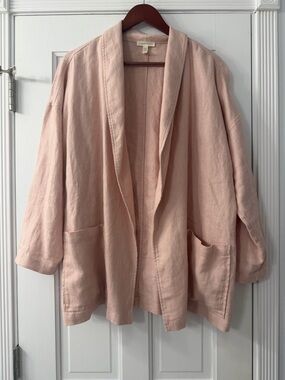 Eileen Fisher Dusty Rose Linen Blend Jacket